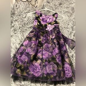 Girls purple flower dress